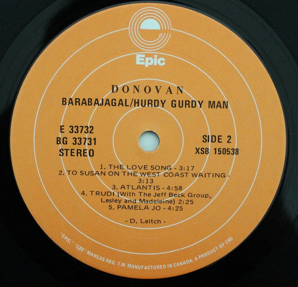 Donovan : Barabajagal / Hurdy Gurdy Man (2xLP, Comp)