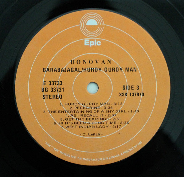 Donovan : Barabajagal / Hurdy Gurdy Man (2xLP, Comp)