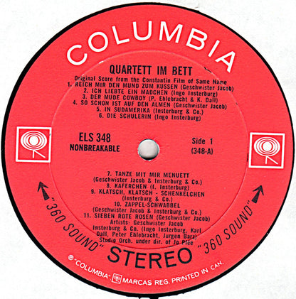 Geschwister Jacob & Insterburg & Co : Quartett Im Bett - Original Filmmusik (LP)