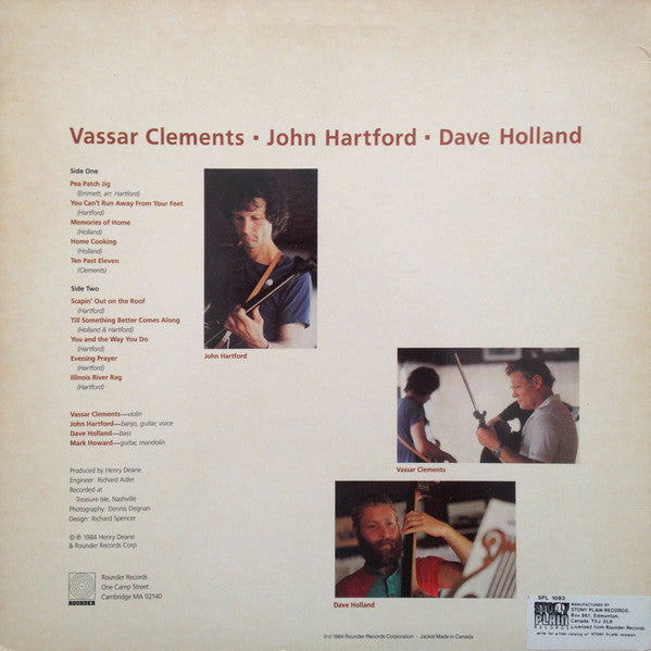 Vassar Clements, John Hartford, Dave Holland : Vassar Clements, John Hartford, Dave Holland (LP, Album)
