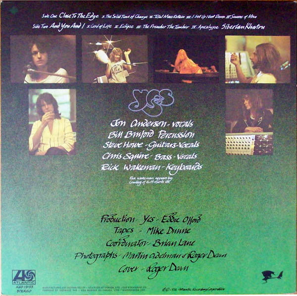 Yes : Close To The Edge (LP, Album, RE, Qua)