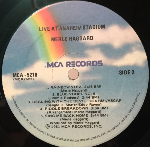 Merle Haggard : Rainbow Stew - Live At Anaheim Stadium (LP, Album)