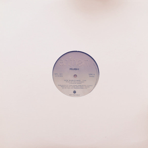 Rush : New World Man (12", Promo)