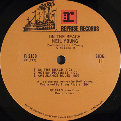 Neil Young : On The Beach (LP, Album, Pit)