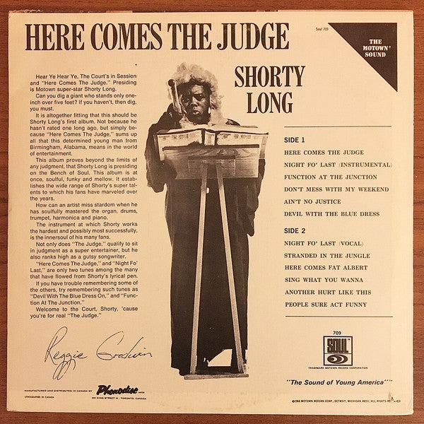 Shorty Long (2) : Here Comes The Judge (LP, Album)
