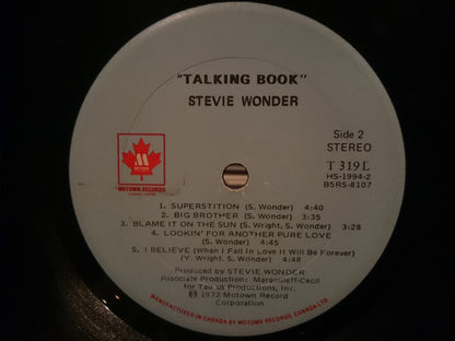 Stevie Wonder : Talking Book (LP, Album, RE, Uni)