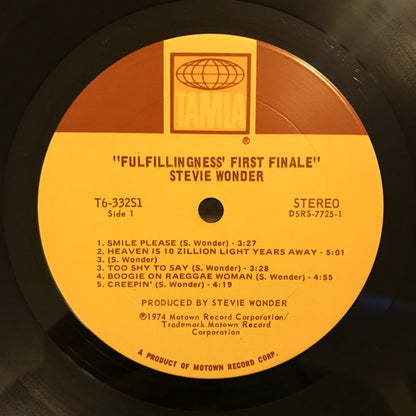 Stevie Wonder : Fulfillingness' First Finale (LP, Album, Ter)