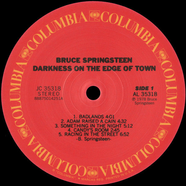 Bruce Springsteen : Darkness On The Edge Of Town (LP, Album, RE, RM, 180)