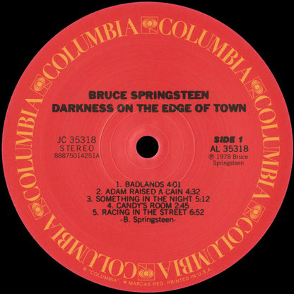 Bruce Springsteen : Darkness On The Edge Of Town (LP, Album, RE, RM, 180)