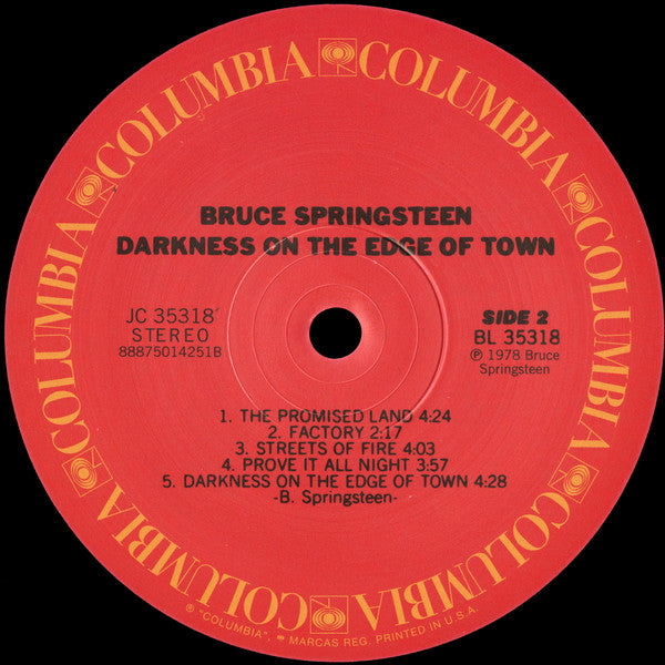 Bruce Springsteen : Darkness On The Edge Of Town (LP, Album, RE, RM, 180)