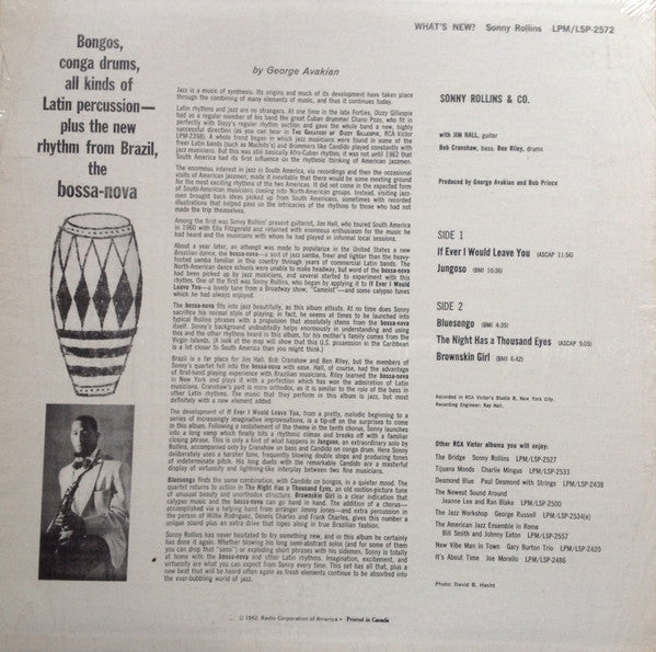 Sonny Rollins : What's New? (LP, Album, Mono)