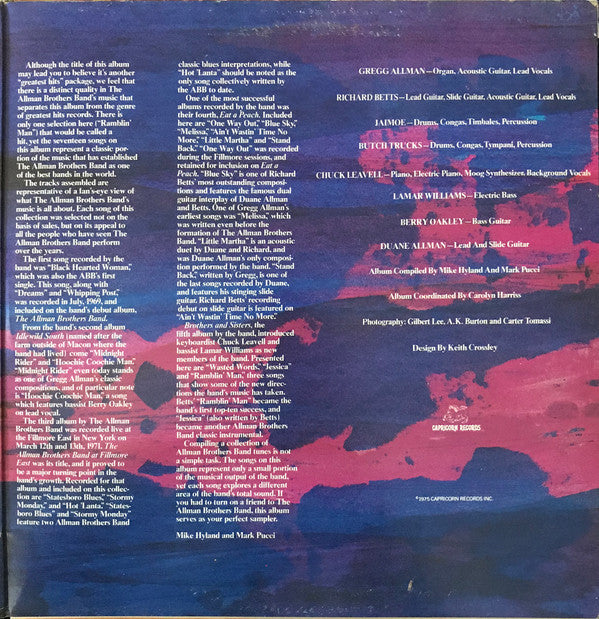 The Allman Brothers Band : The Road Goes On Forever (2xLP, Comp, Gat)