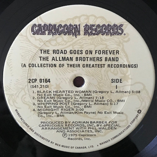 The Allman Brothers Band : The Road Goes On Forever (2xLP, Comp, Gat)