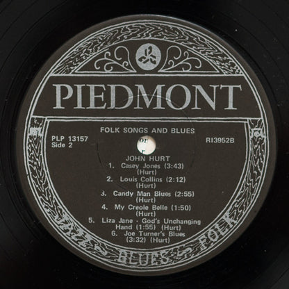 Mississippi John Hurt : Folk Songs And Blues (LP, RE, RP, Bla)