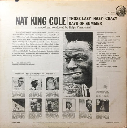 Nat King Cole : Those Lazy-Hazy-Crazy Days Of Summer (LP, Album)