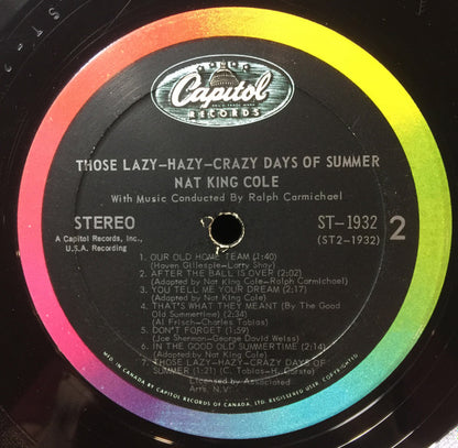 Nat King Cole : Those Lazy-Hazy-Crazy Days Of Summer (LP, Album)