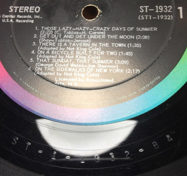 Nat King Cole : Those Lazy-Hazy-Crazy Days Of Summer (LP, Album)