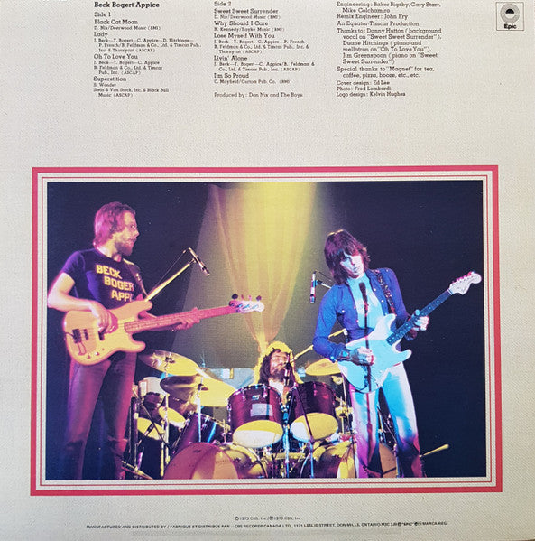 Beck, Bogert & Appice : Beck, Bogert & Appice (LP, Album)