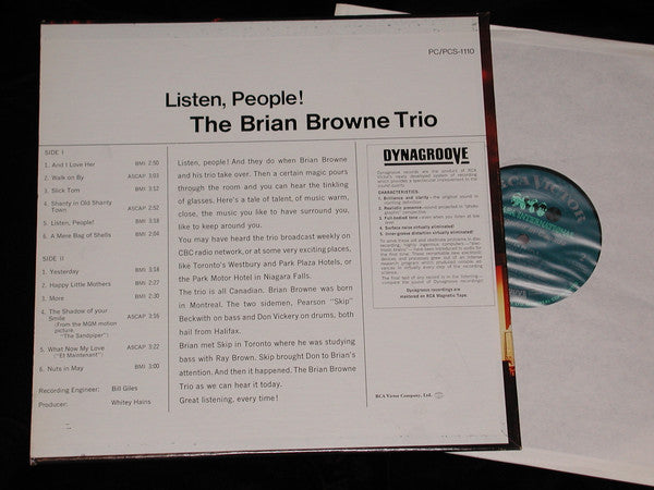 The Brian Browne Trio* : Listen, People! (LP)