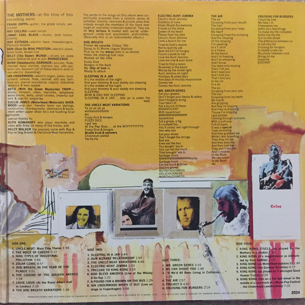 The Mothers Of Invention* : Uncle Meat (2xLP, Album, RE, Gat)