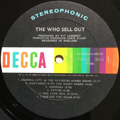 The Who : The Who Sell Out (LP, Album, RP, All)