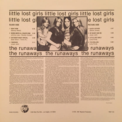 The Runaways : Little Lost Girls (LP, Album, Pic)