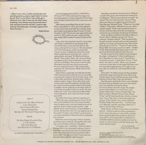 Dolly Parton : I Wish I Felt This Way At Home (LP, Comp)