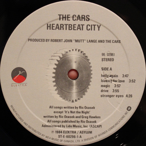 The Cars : Heartbeat City (LP, Album, Gat)