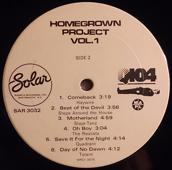 Various : Q104 Homegrown Project Vol. 1 (LP, Comp)