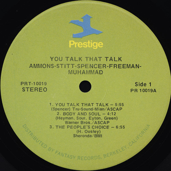 Ammons* & Stitt* : You Talk That Talk! (LP, Album)