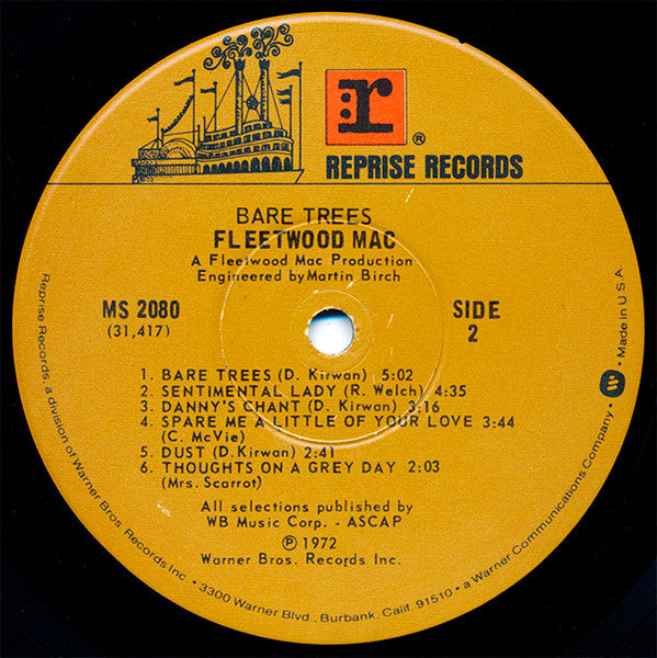 Fleetwood Mac : Bare Trees (LP, Album, RE, Win)