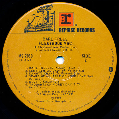 Fleetwood Mac : Bare Trees (LP, Album, RE, Win)