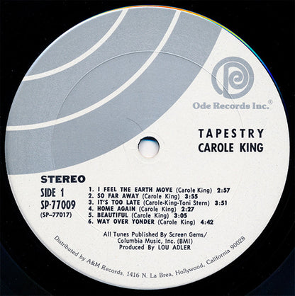 Carole King : Tapestry (LP, Album, Gat)