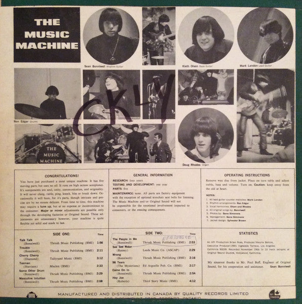 The Music Machine : (Turn On) The Music Machine (LP, Album, Mono)