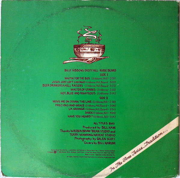 ZZ Top : Tres Hombres (LP, Album, RE, Gat)