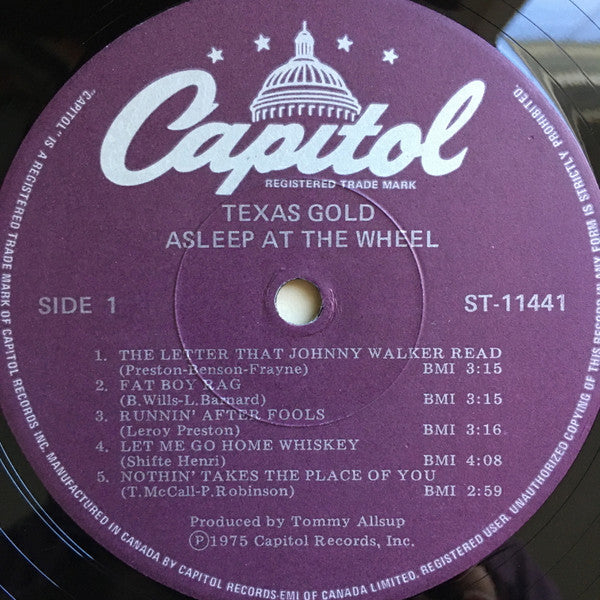 Asleep At The Wheel : Texas Gold (LP, Album)