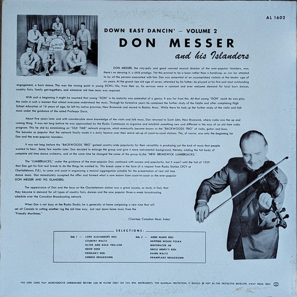 Don Messer And His Islanders : Down East Dancin' With Don Messer And His Islanders Vol. 2 (LP, Album)