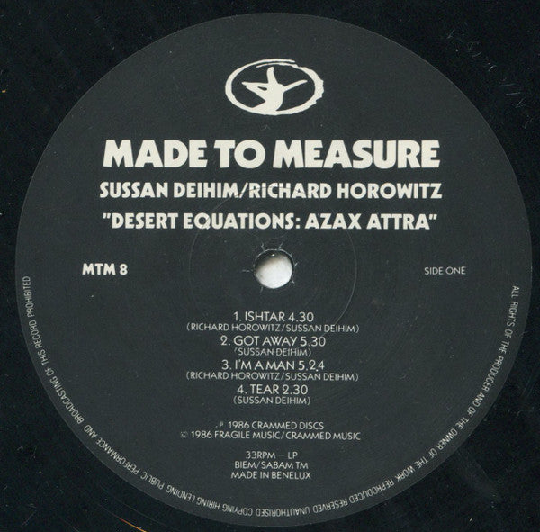 Sussan Deyhim & Richard Horowitz : Desert Equations: Azax Attra (LP, Album)