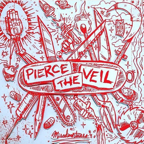 Pierce The Veil : Misadventures (LP, Album, Whi)