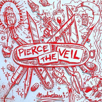 Pierce The Veil : Misadventures (LP, Album, Whi)