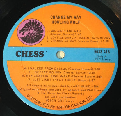 Howlin' Wolf : Change My Way (LP, Album, Comp)