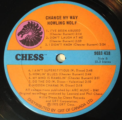 Howlin' Wolf : Change My Way (LP, Album, Comp)