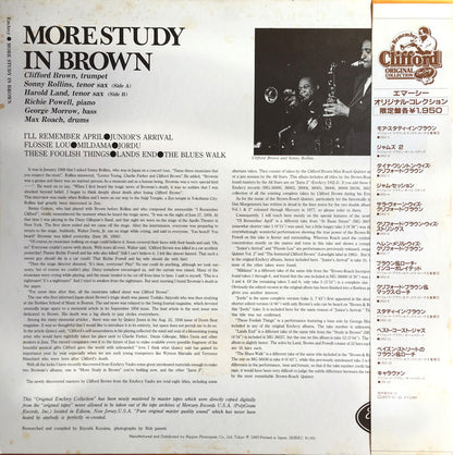 Clifford Brown : More Study In Brown (LP, Album, Mono)