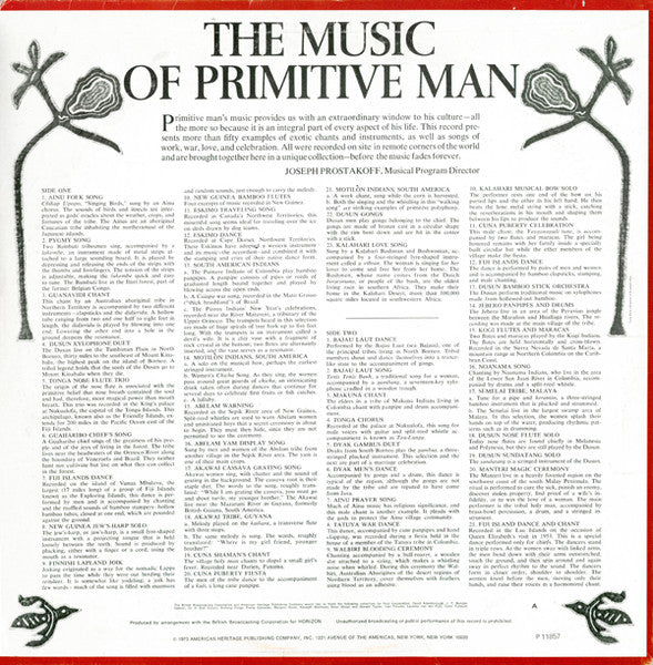 Various : The Music Of Primitive Man (LP, Comp)
