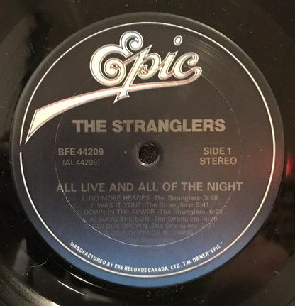 The Stranglers : All Live And All Of The Night (LP, Album)