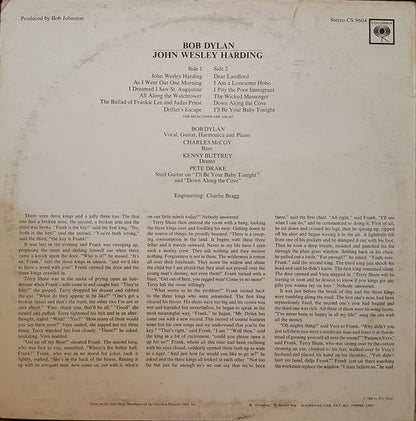Bob Dylan : John Wesley Harding (LP, Album, RE)