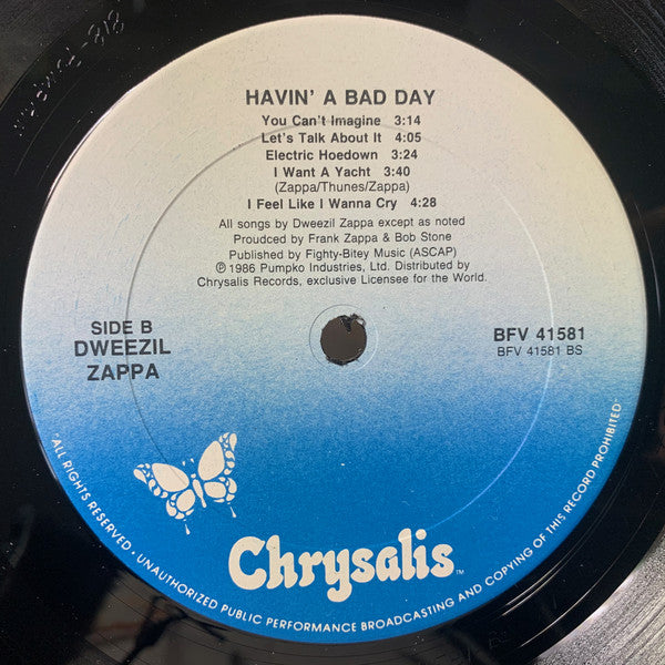 Dweezil Zappa : Havin' A Bad Day (LP, Album, All)
