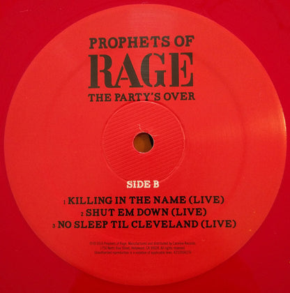 Prophets Of Rage (6) : The Party's Over (12", EP, RSD, Ltd, Num, Red)