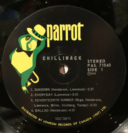 Chilliwack : Chilliwack (LP, Album)