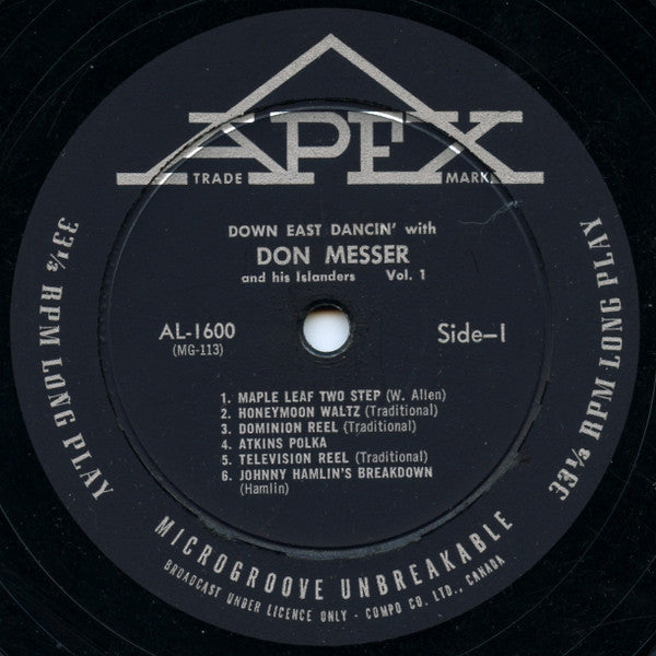 Don Messer And His Islanders : Down East Dancin' With Don Messer And His Islanders Vol. 1 (LP, Album)